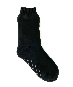 Adult sherpa socks with turndown | Black/Black