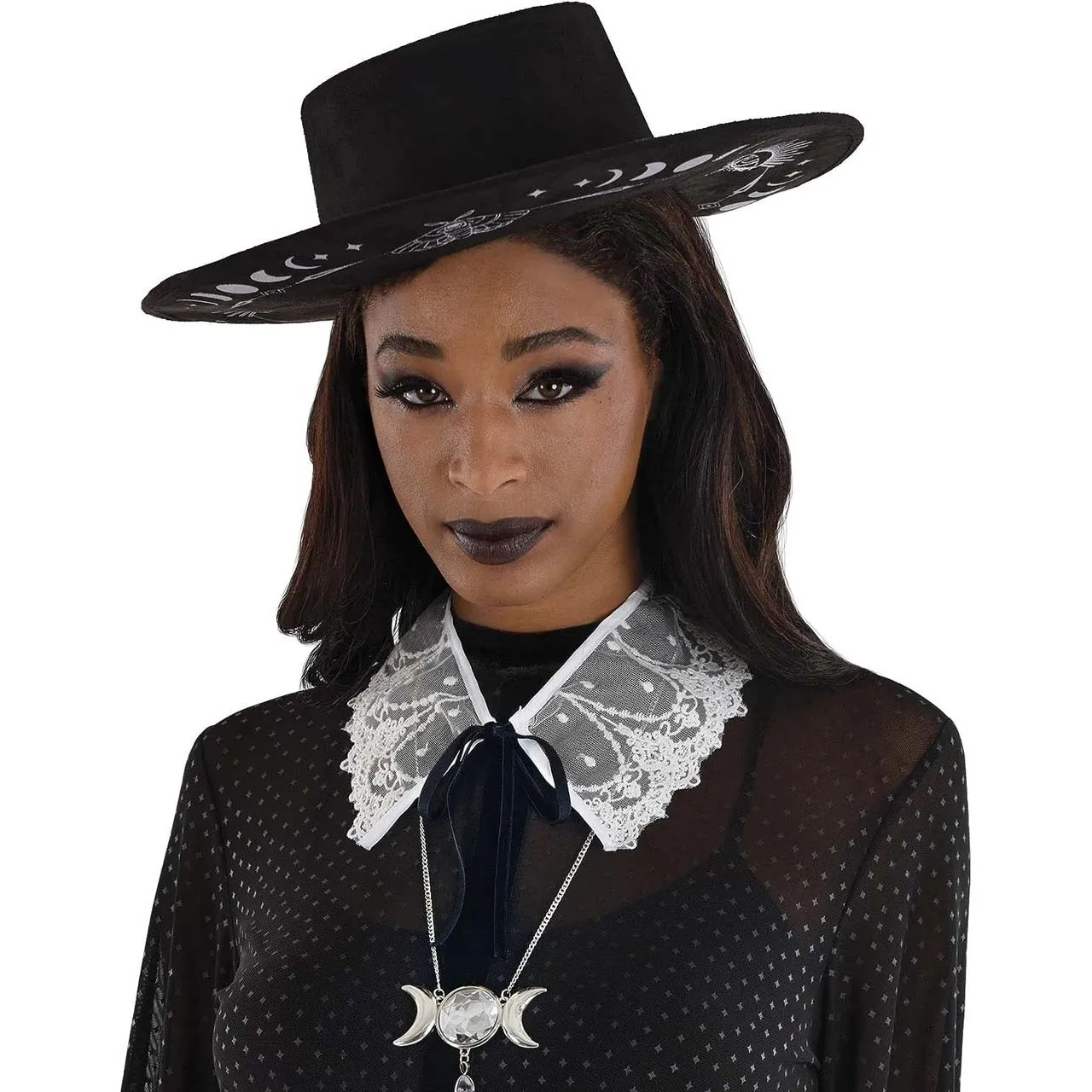 Adult Women Witch Tie On Lace Collar