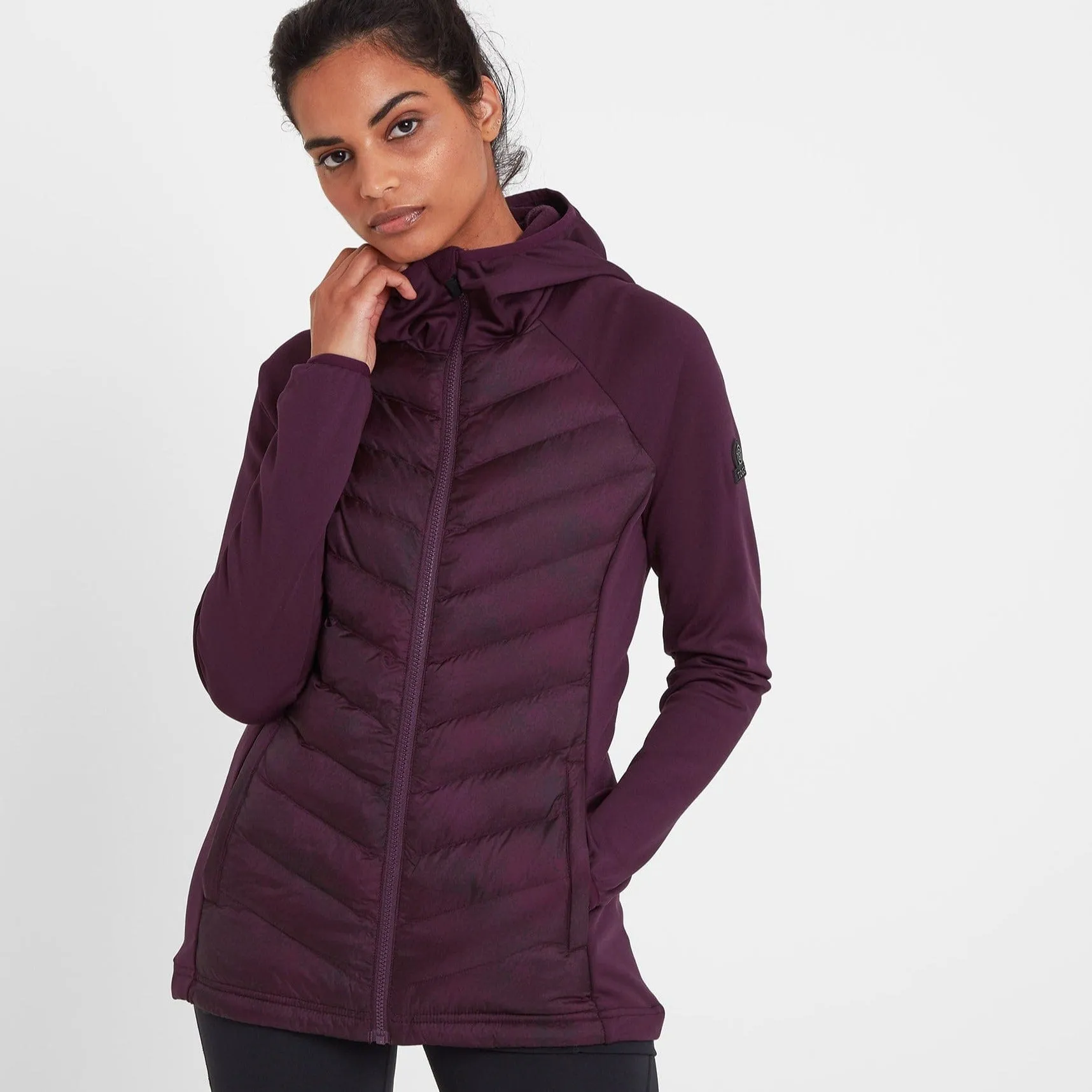 Adwell Womens Insulated Hybrid Jacket - Dark Purple