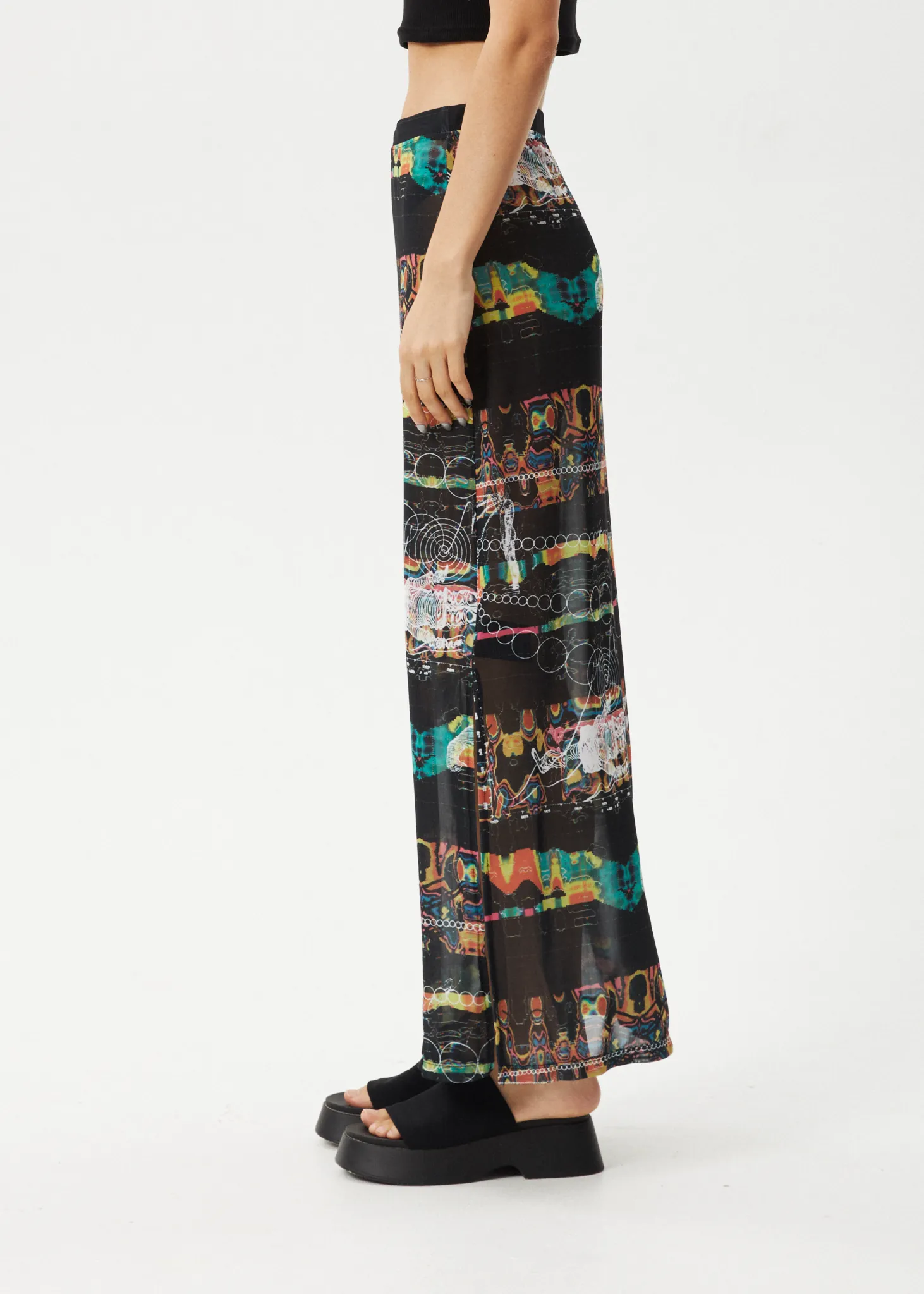 AFENDS Womens Astral - Sheer Maxi Skirt - Black