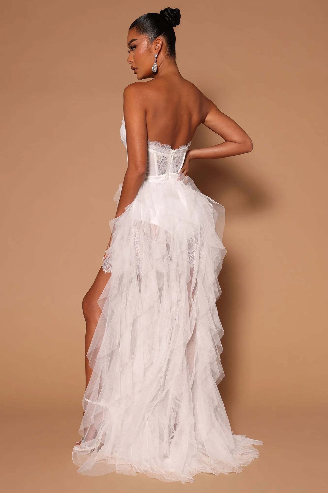 Anastasia Tulle Maxi Dress - Off White