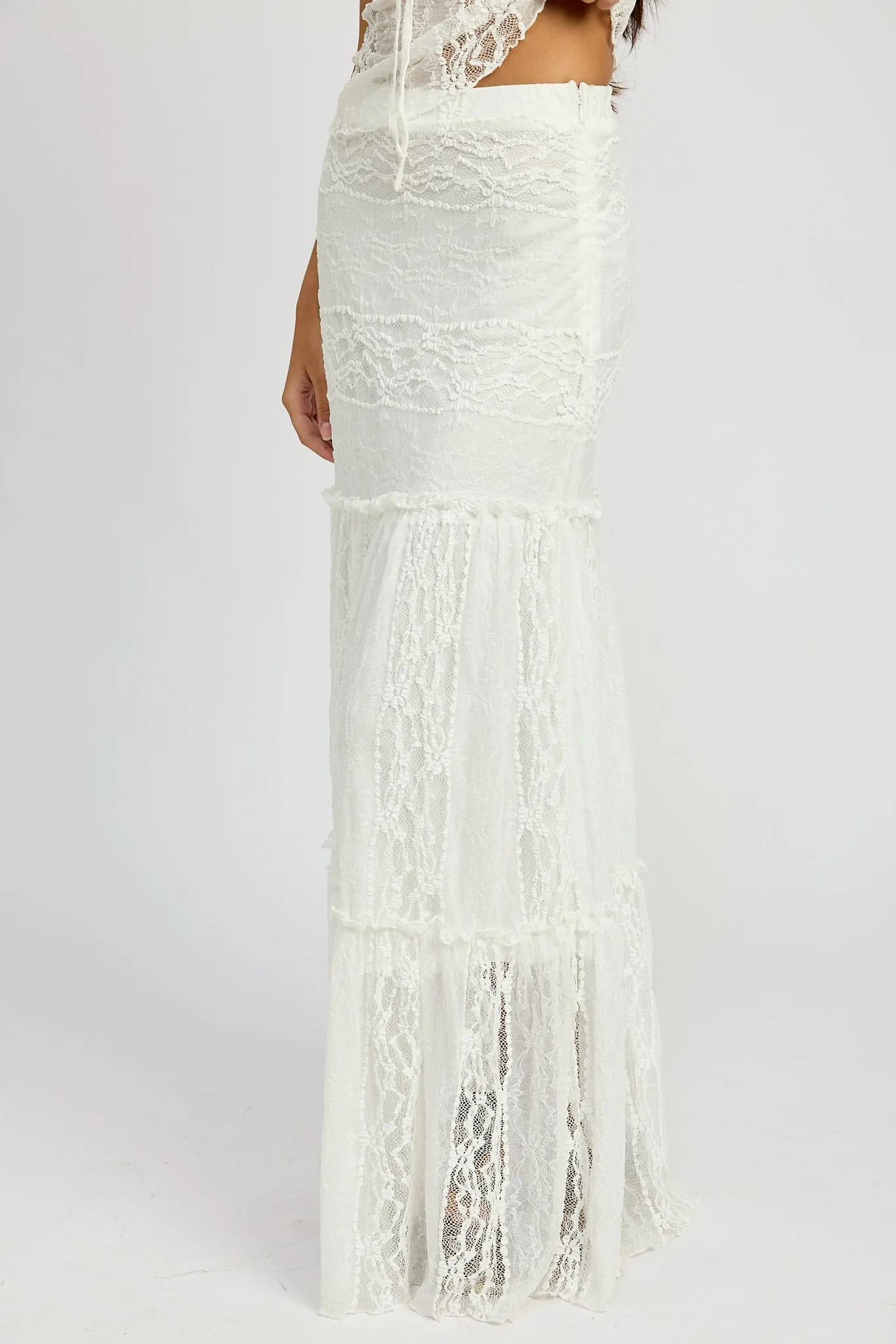 Angelic Drift Maxi Skirt Ivory