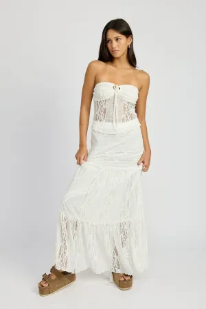 Angelic Drift Maxi Skirt Ivory