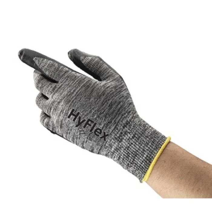 Ansell HyFlex 11-801 103385 Work Glove, Gray, Case of 144 Pairs