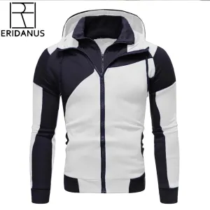 Autumn Winter New Me's Jacket Slim Fit Hooded Zipper Jacket Male Solid Cotton Thick Warm Hoodies Coat Men Clothing Tops MWW166