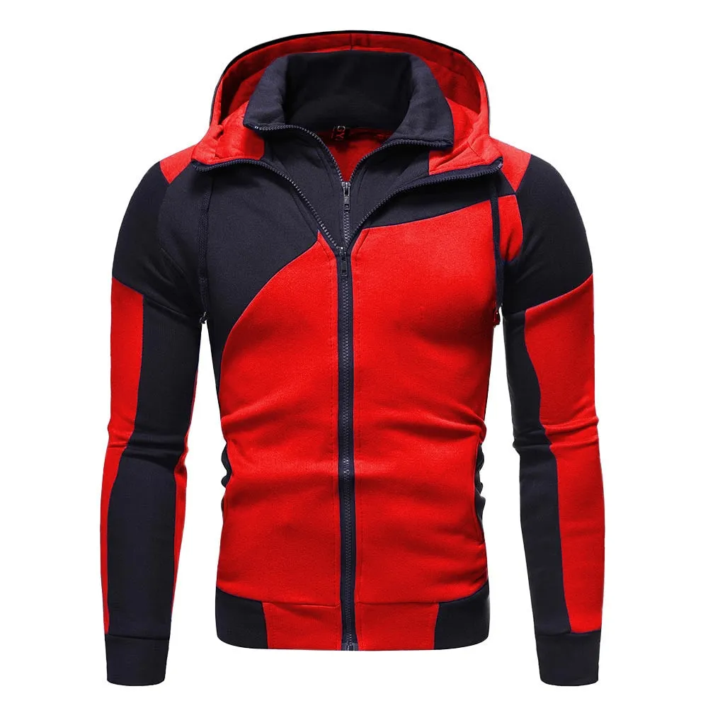 Autumn Winter New Me's Jacket Slim Fit Hooded Zipper Jacket Male Solid Cotton Thick Warm Hoodies Coat Men Clothing Tops MWW166