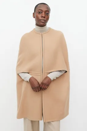 Beige Wool Cape