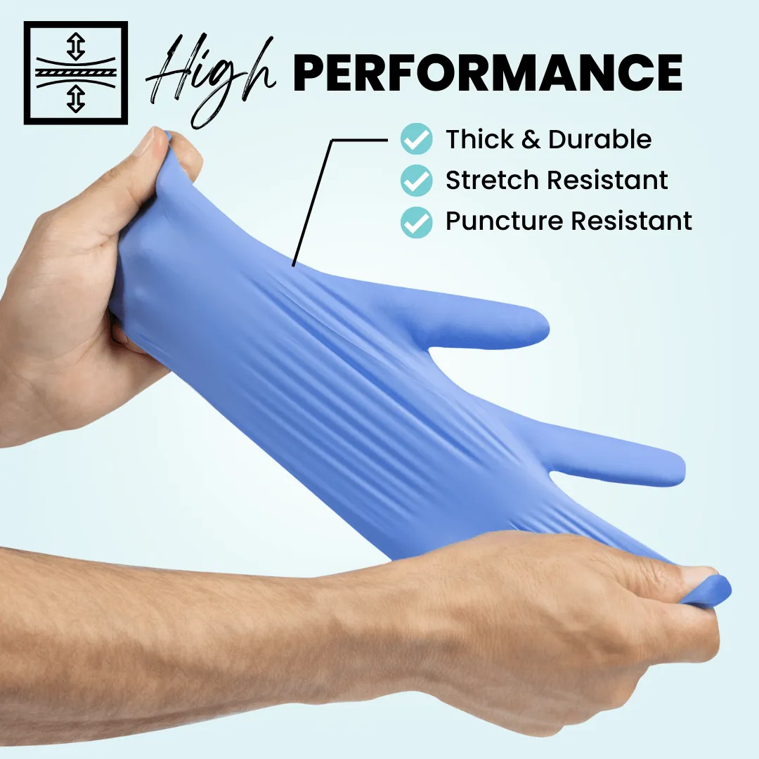 Biodegradable Nitrile Gloves (4.0 Mil) - BLACK (Case of 10 Boxes)