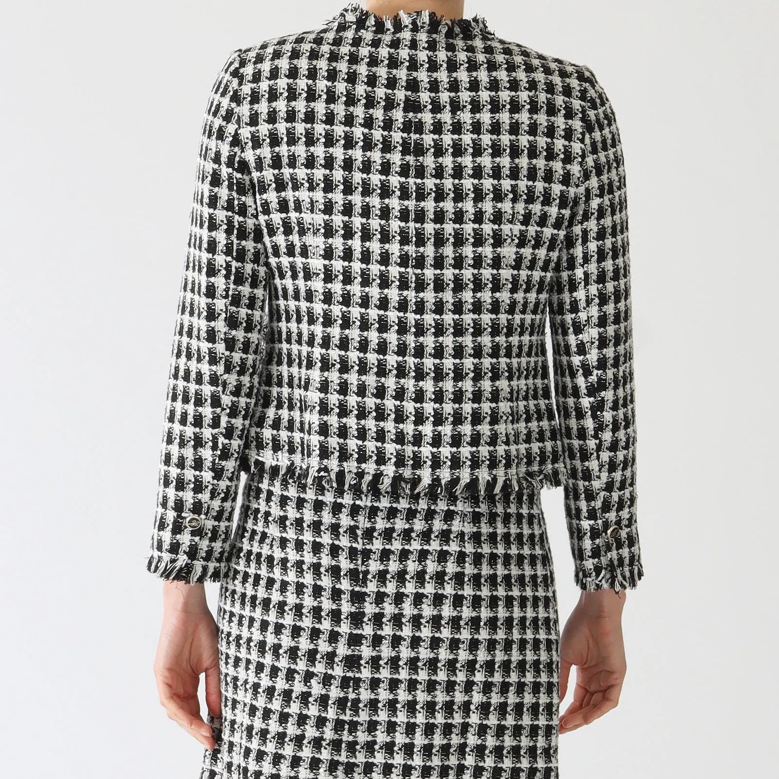 Black & White Malani Tweed Bouclé Jacket