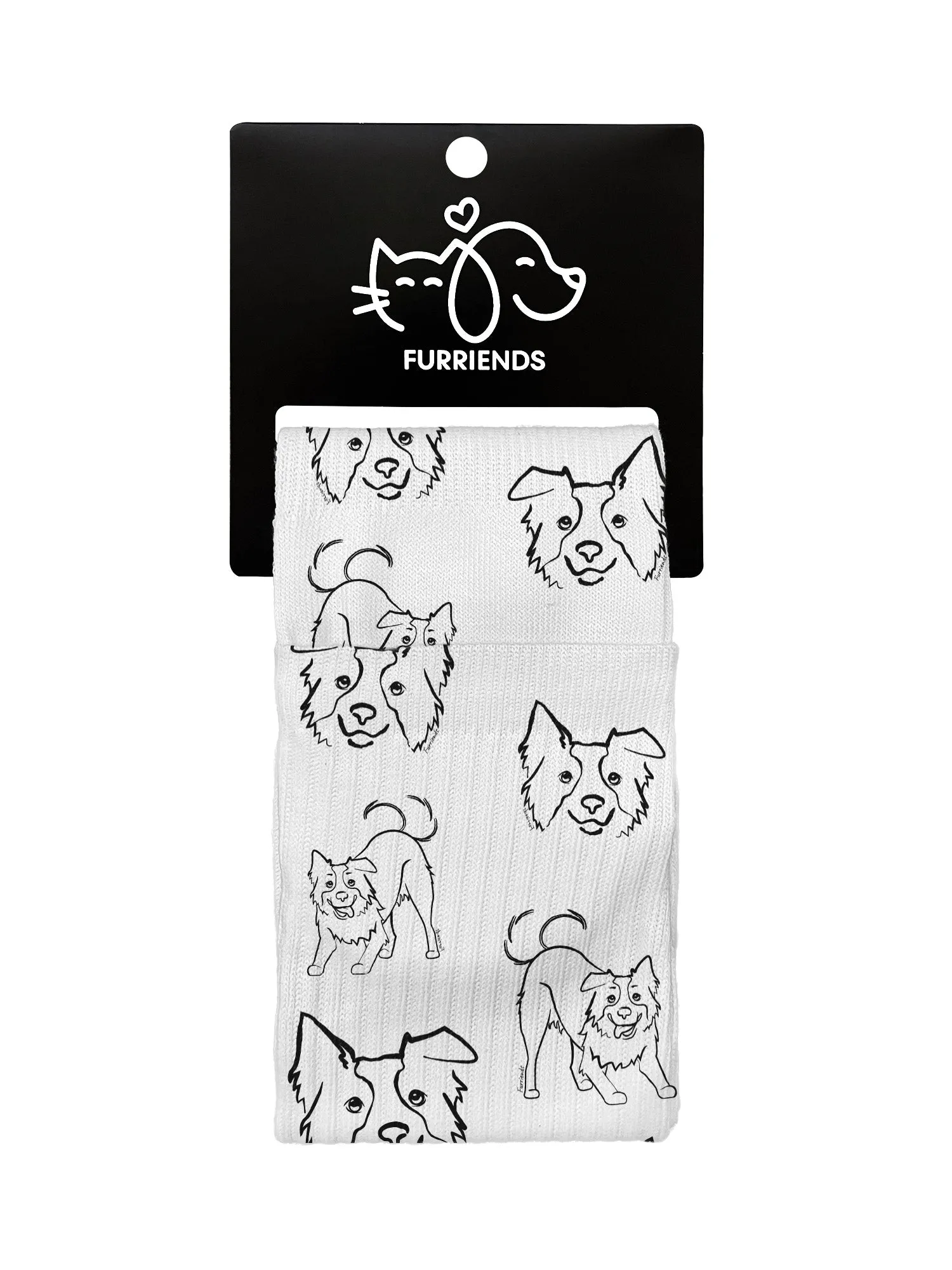 Border Collie Crew Socks