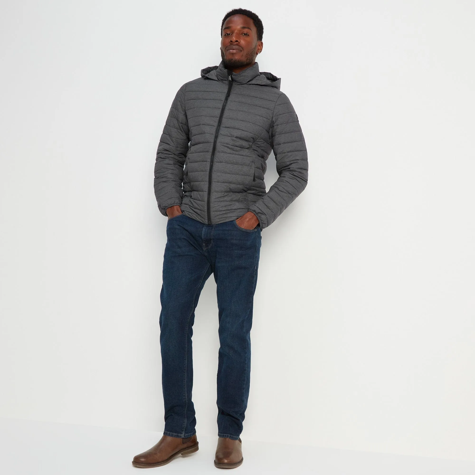 Bowburn Mens Padded Jacket - Grey Marl