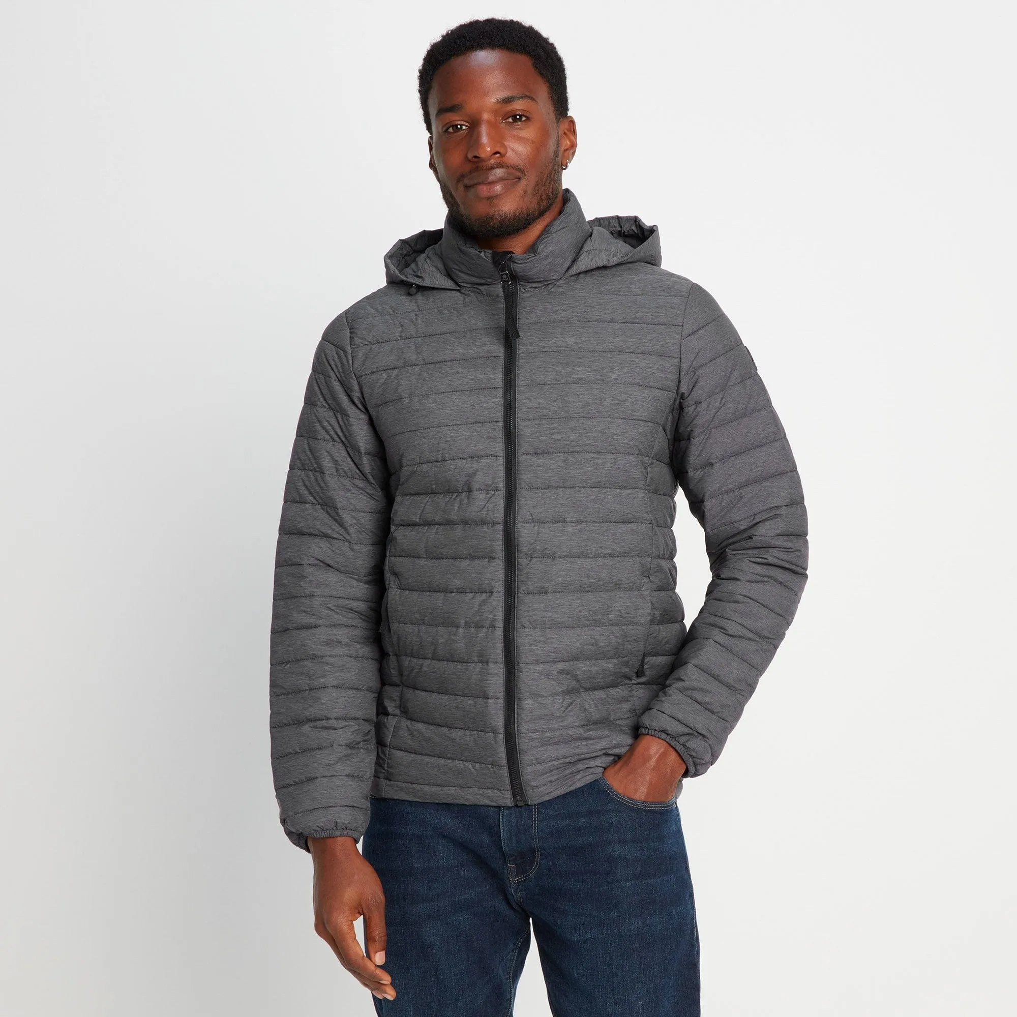 Bowburn Mens Padded Jacket - Grey Marl