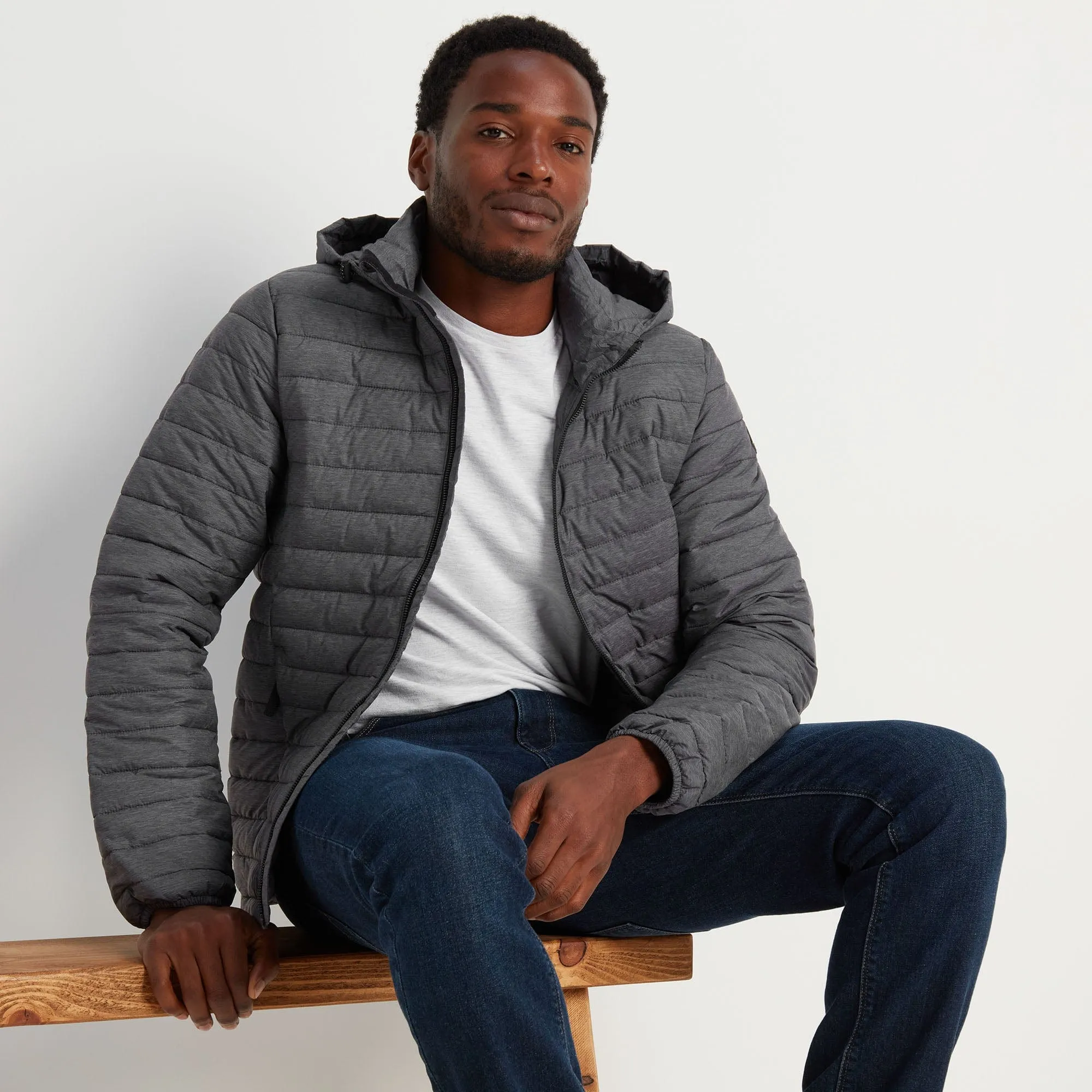 Bowburn Mens Padded Jacket - Grey Marl