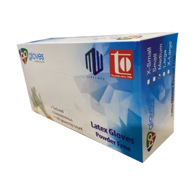 BP Latex Gloves, Powder-Free, size M (Pk: 100 pcs/box)