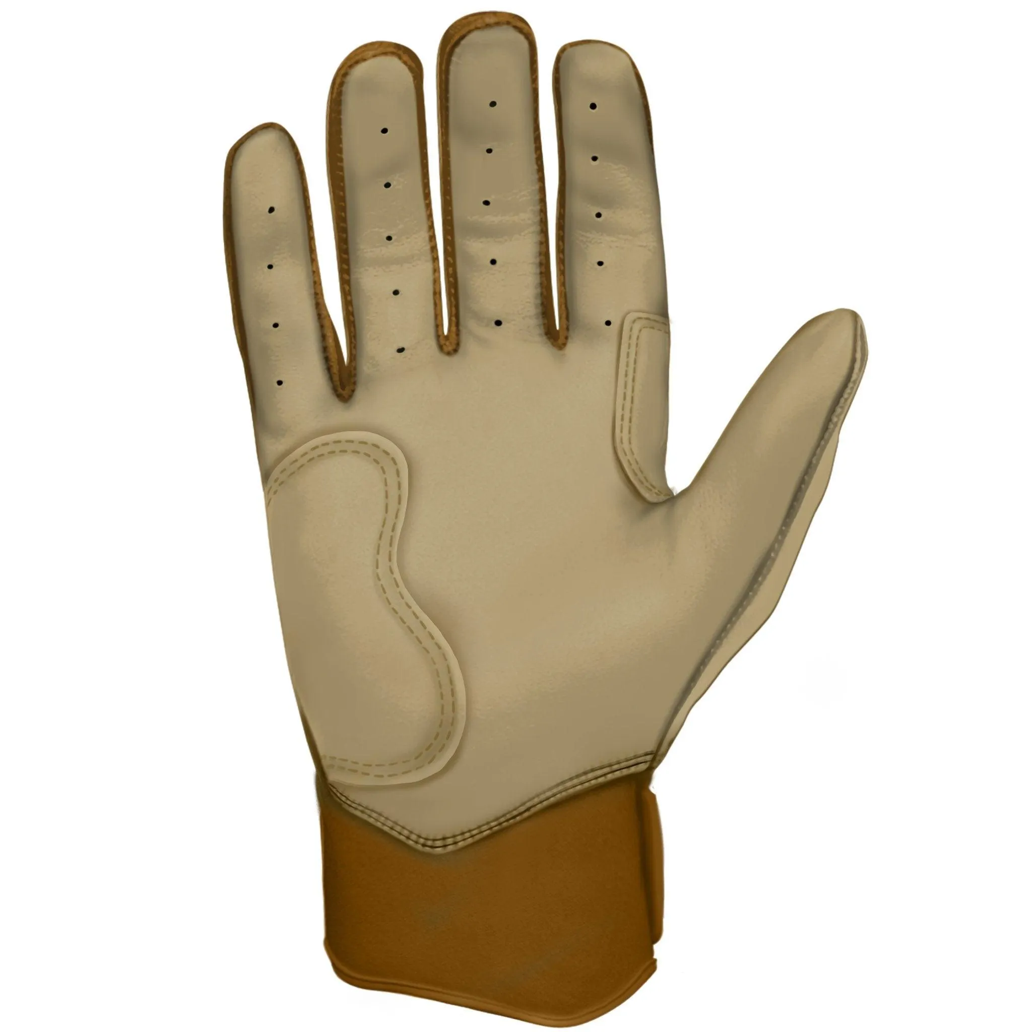 Bruce Bolt PREMIUM PRO Gold Series Batting Gloves: Short Cuff