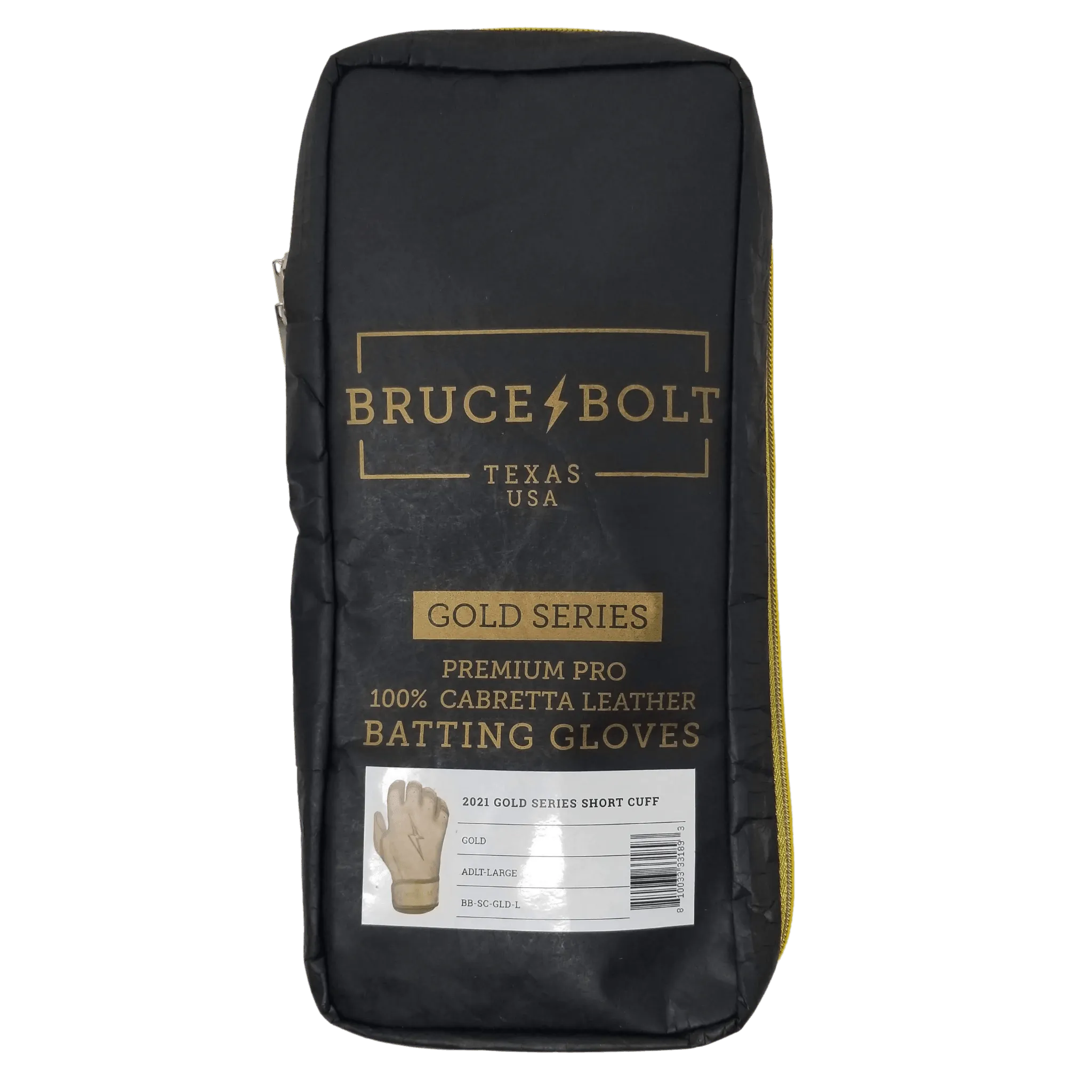 Bruce Bolt PREMIUM PRO Gold Series Batting Gloves: Short Cuff