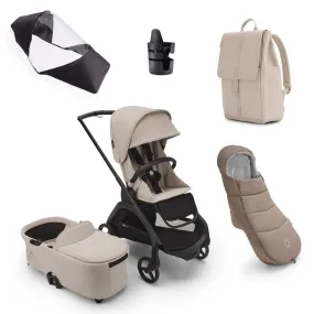 Bugaboo Dragonfly Complete Bundle - Black/Desert Taupe