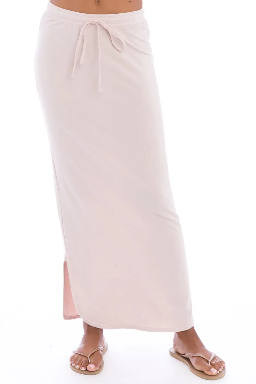 Butter Terry Shirttail Maxi Skirt