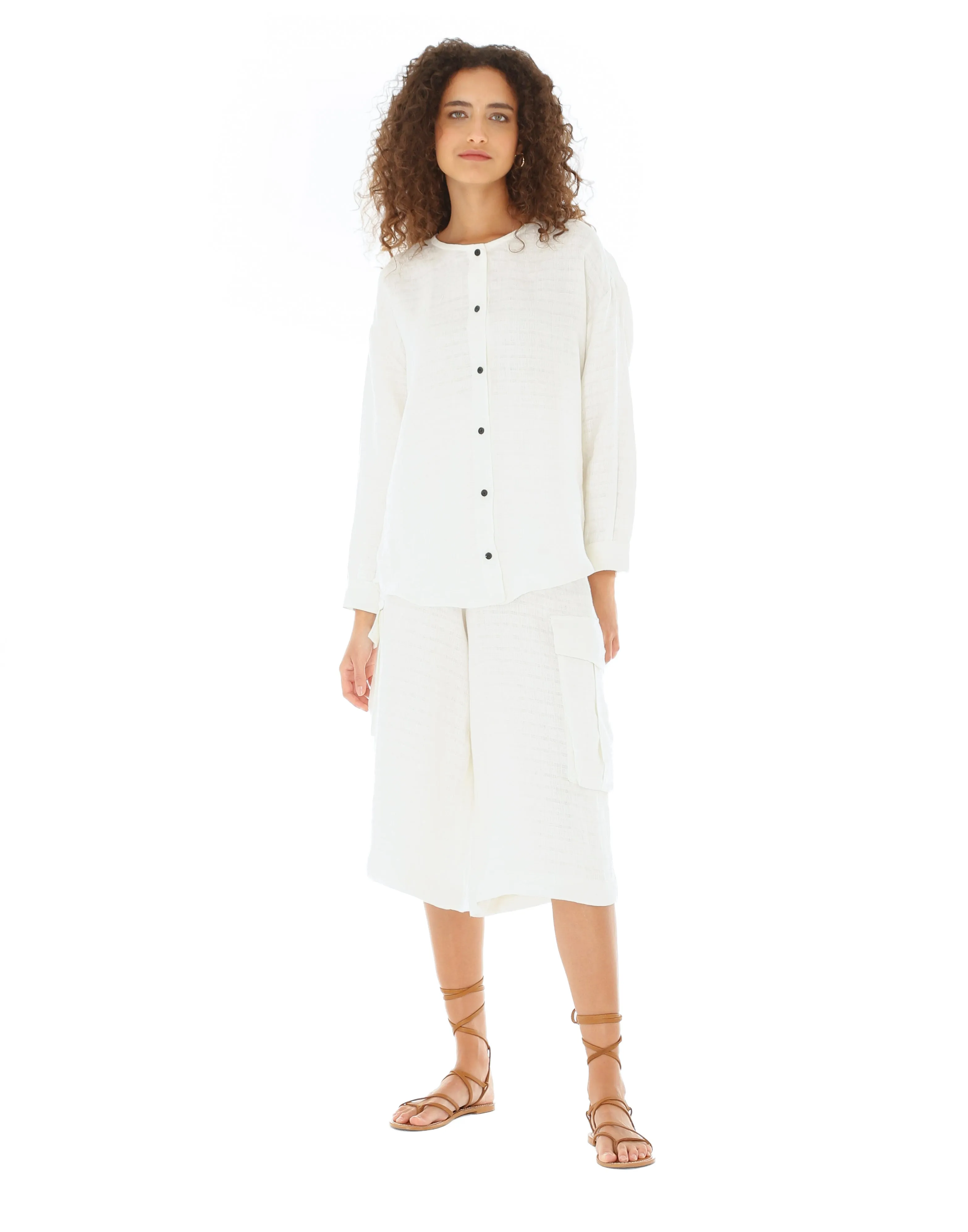 Cairo Off White Cargo Culottes