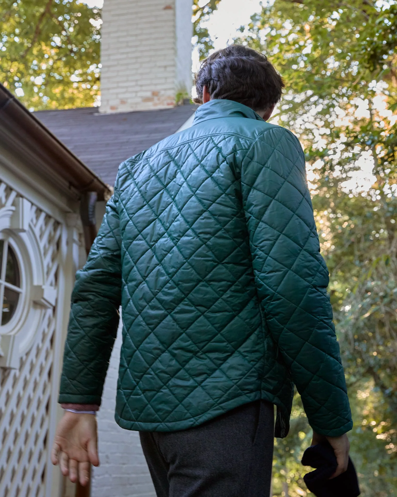 Cashpad Quilted Traveler's Jacket in Spruce Nylon