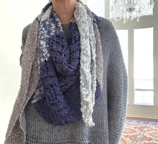 Casual Delft shawl, pattern