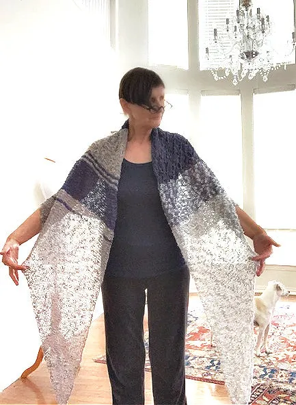 Casual Delft shawl, pattern