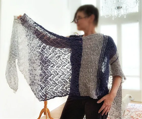 Casual Delft shawl, pattern