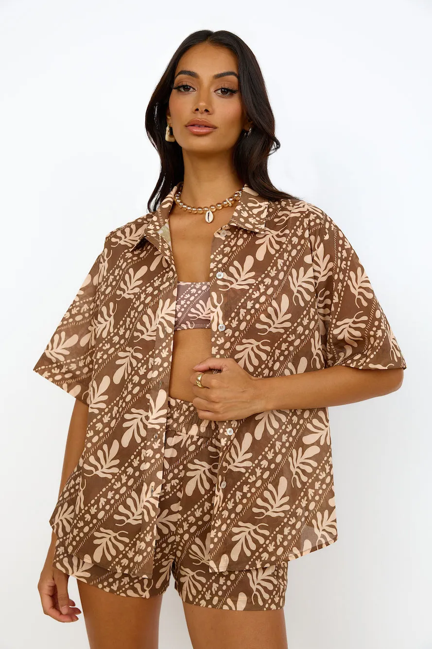 CHARLIE HOLIDAY Cape Shirt Coral