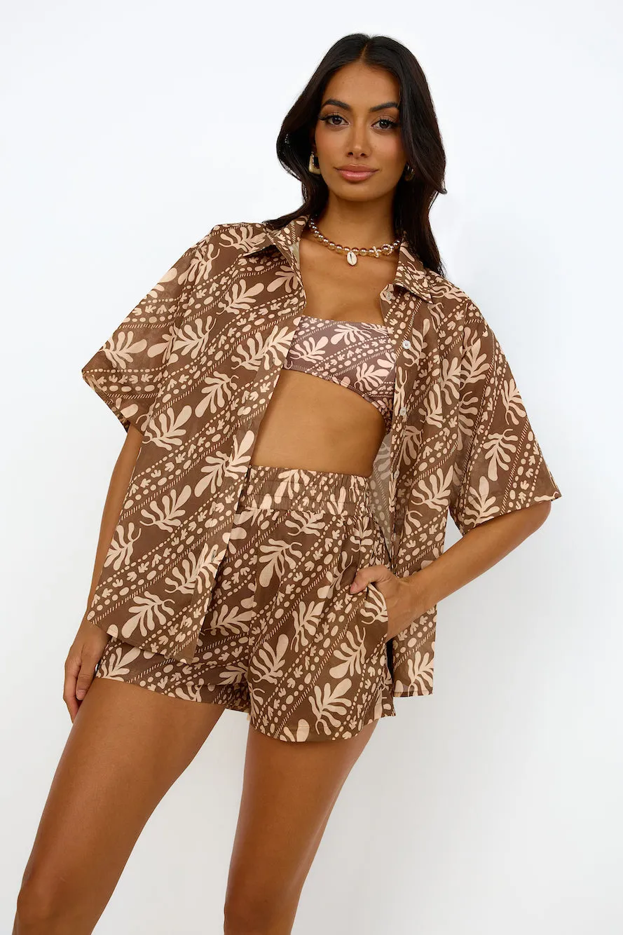 CHARLIE HOLIDAY Cape Shirt Coral