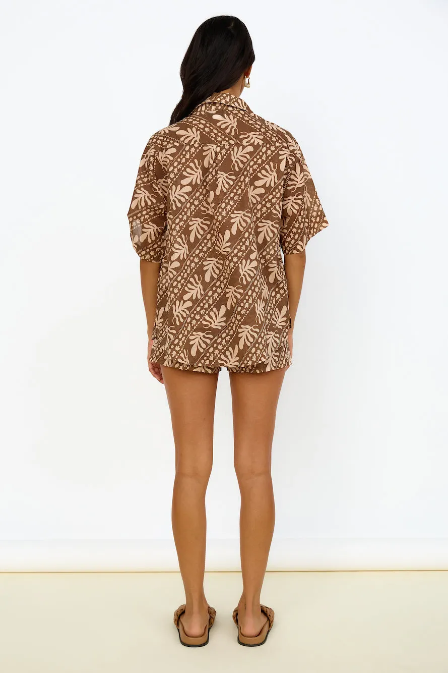 CHARLIE HOLIDAY Cape Shirt Coral