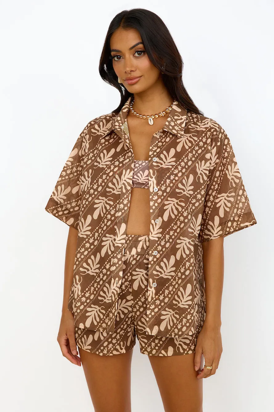 CHARLIE HOLIDAY Cape Shirt Coral