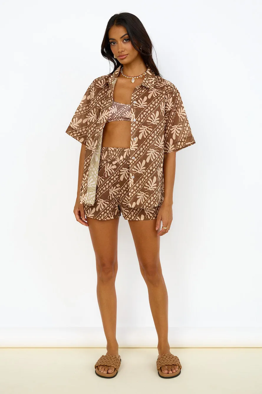 CHARLIE HOLIDAY Cape Shirt Coral