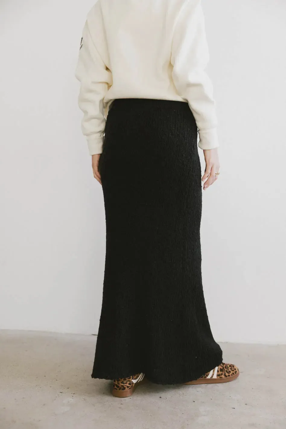 Charlotte Knit Skirt in Black