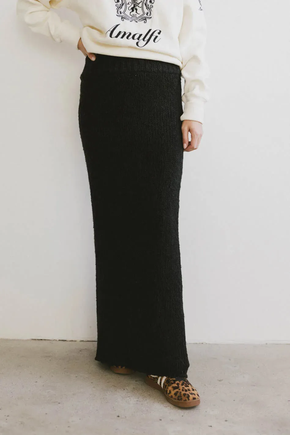 Charlotte Knit Skirt in Black