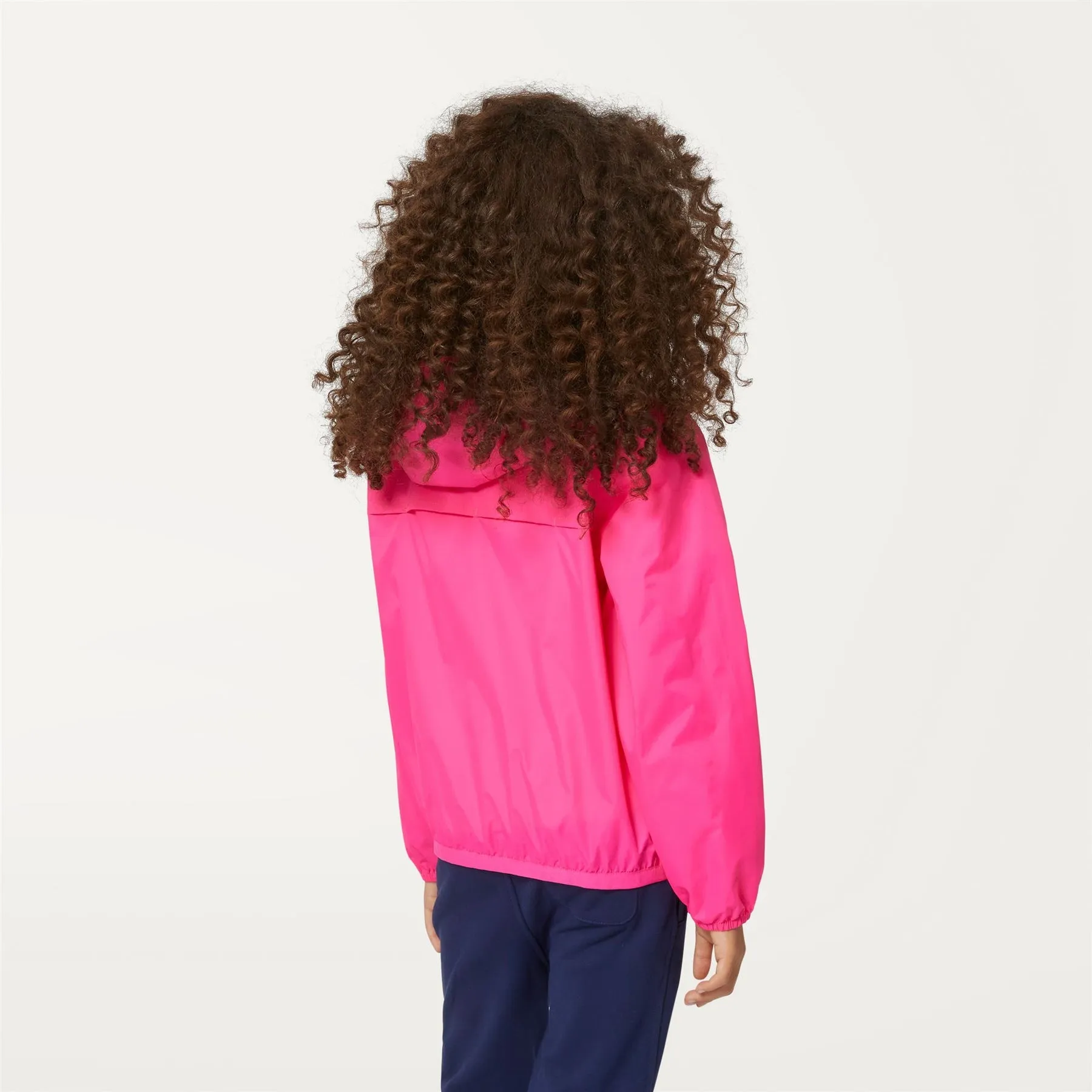 Claude - Kids Packable Full Zip Waterproof Rain Jacket in Pink Intense