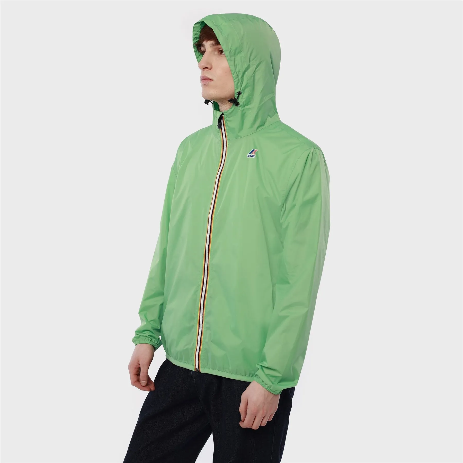 Claude - Unisex Packable Full Zip Waterproof  Rain Jacket in Green Zeph