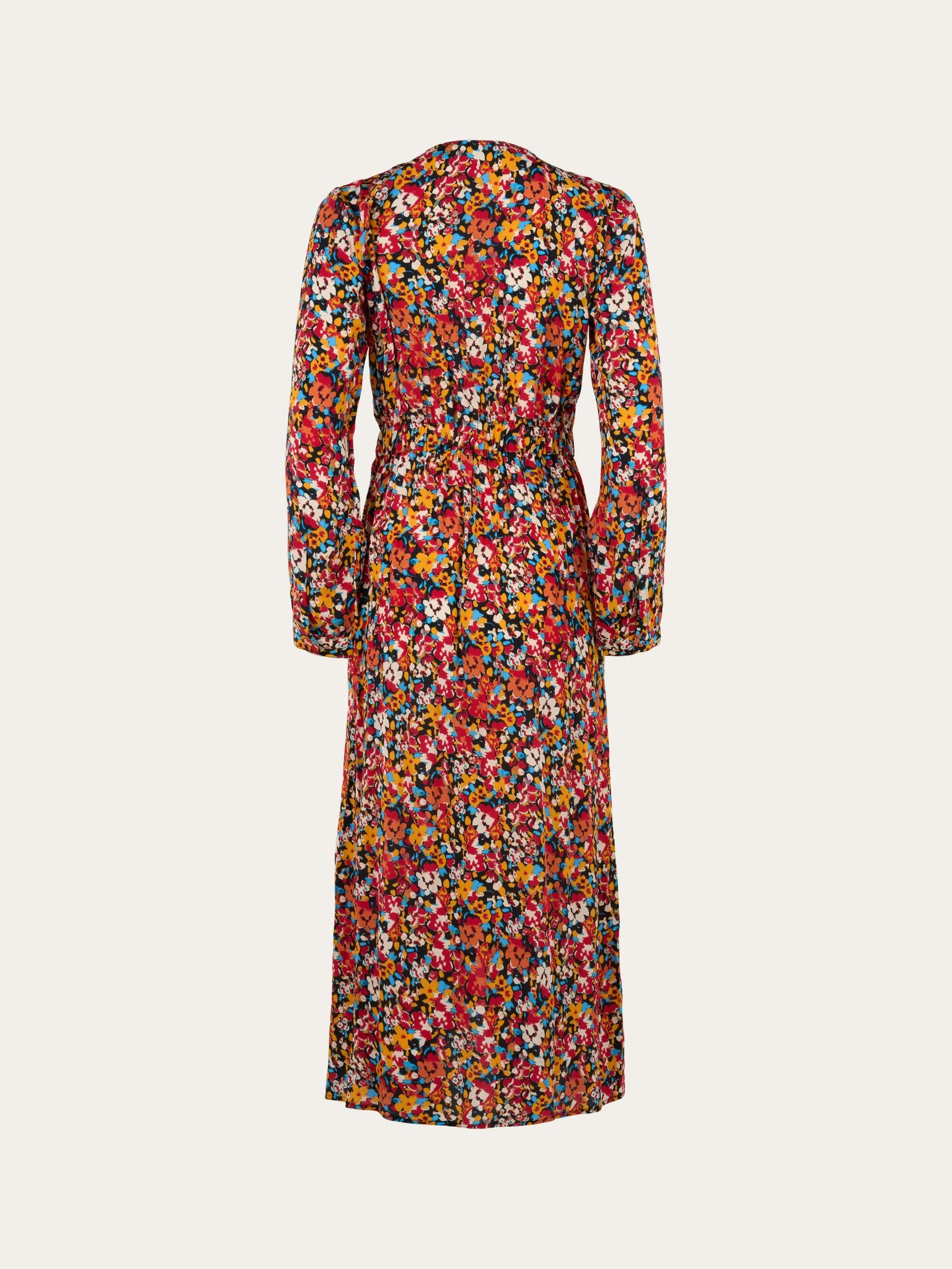 Colorful Lenzing™ EcoVero™ flower print wrap dress - Item Colour