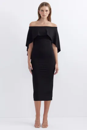 Composure Long Midi Dress in Black