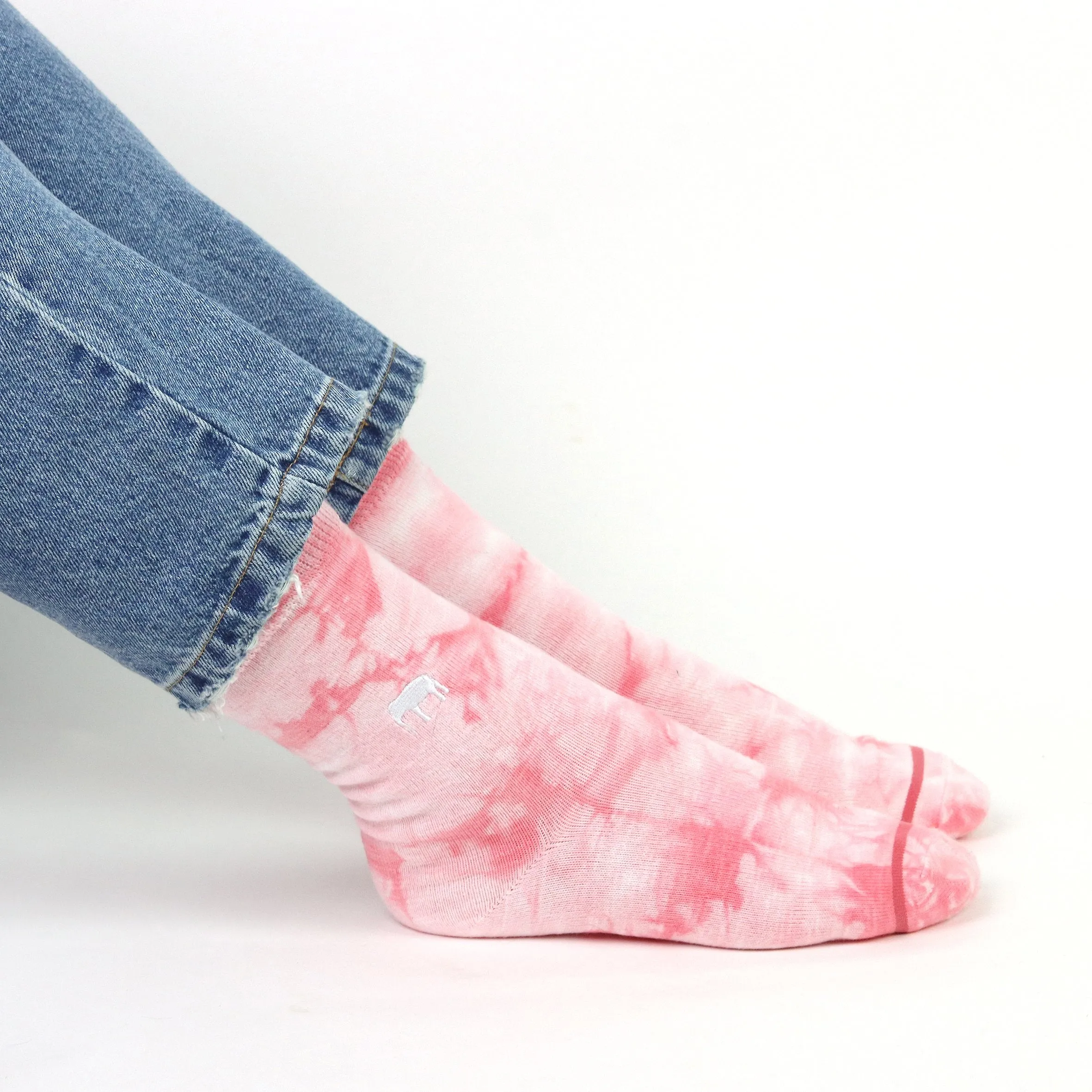 Critically Endangered Tie Dye Adult Socks - Elephant