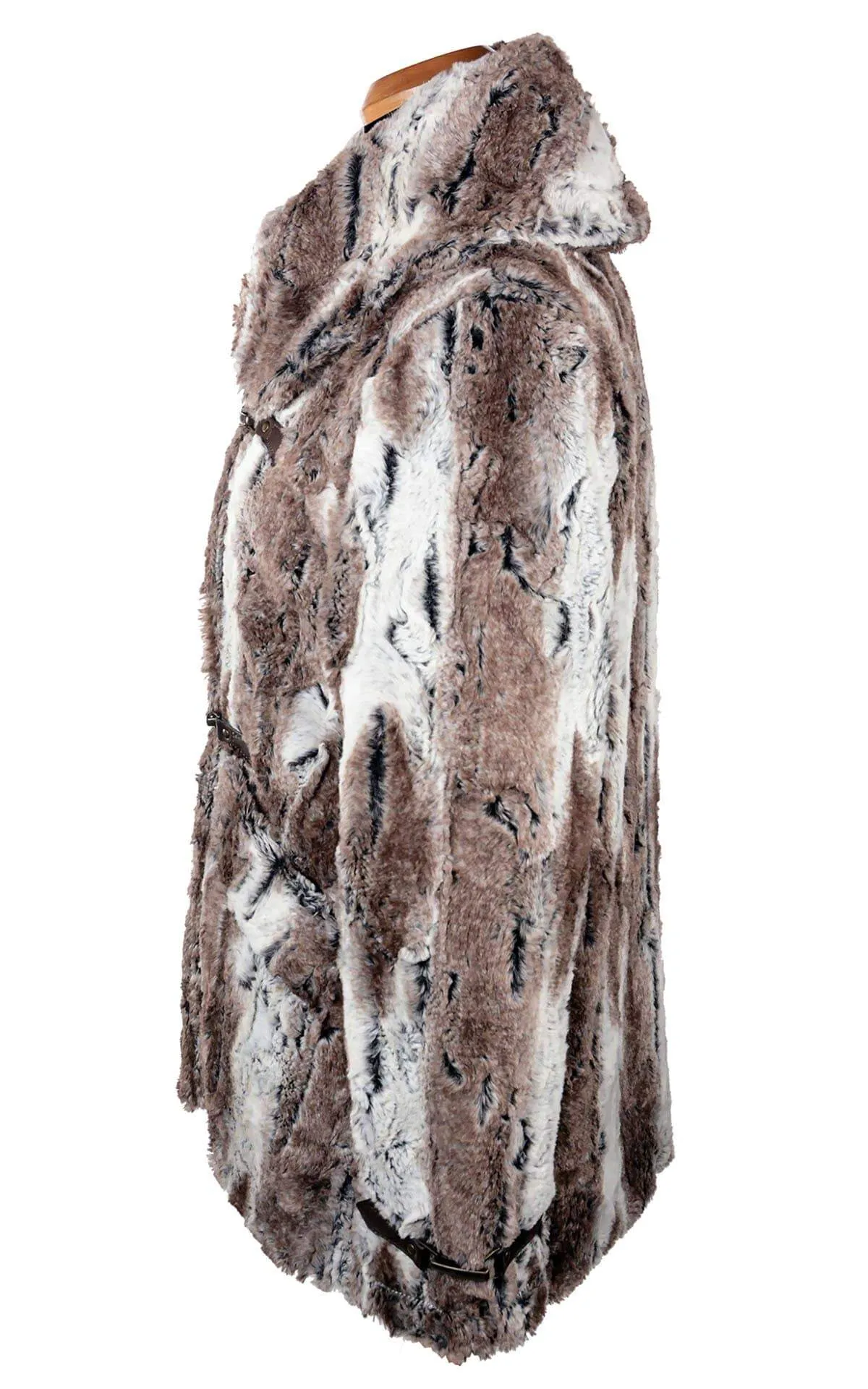 Dietrich Coat - Luxury Faux Fur in Birch  - 1 Large left!