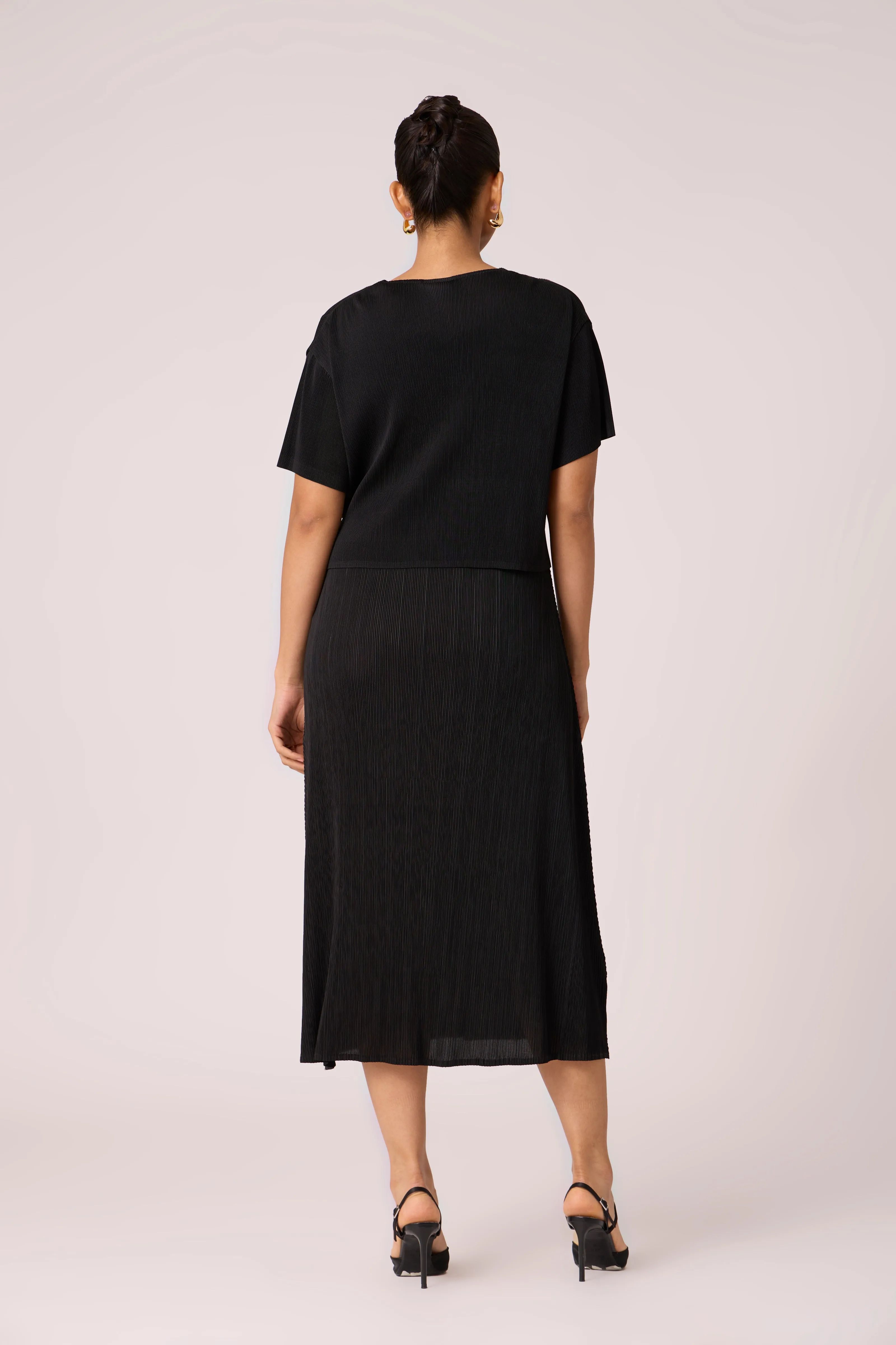 Elsie Cape Dress - Black