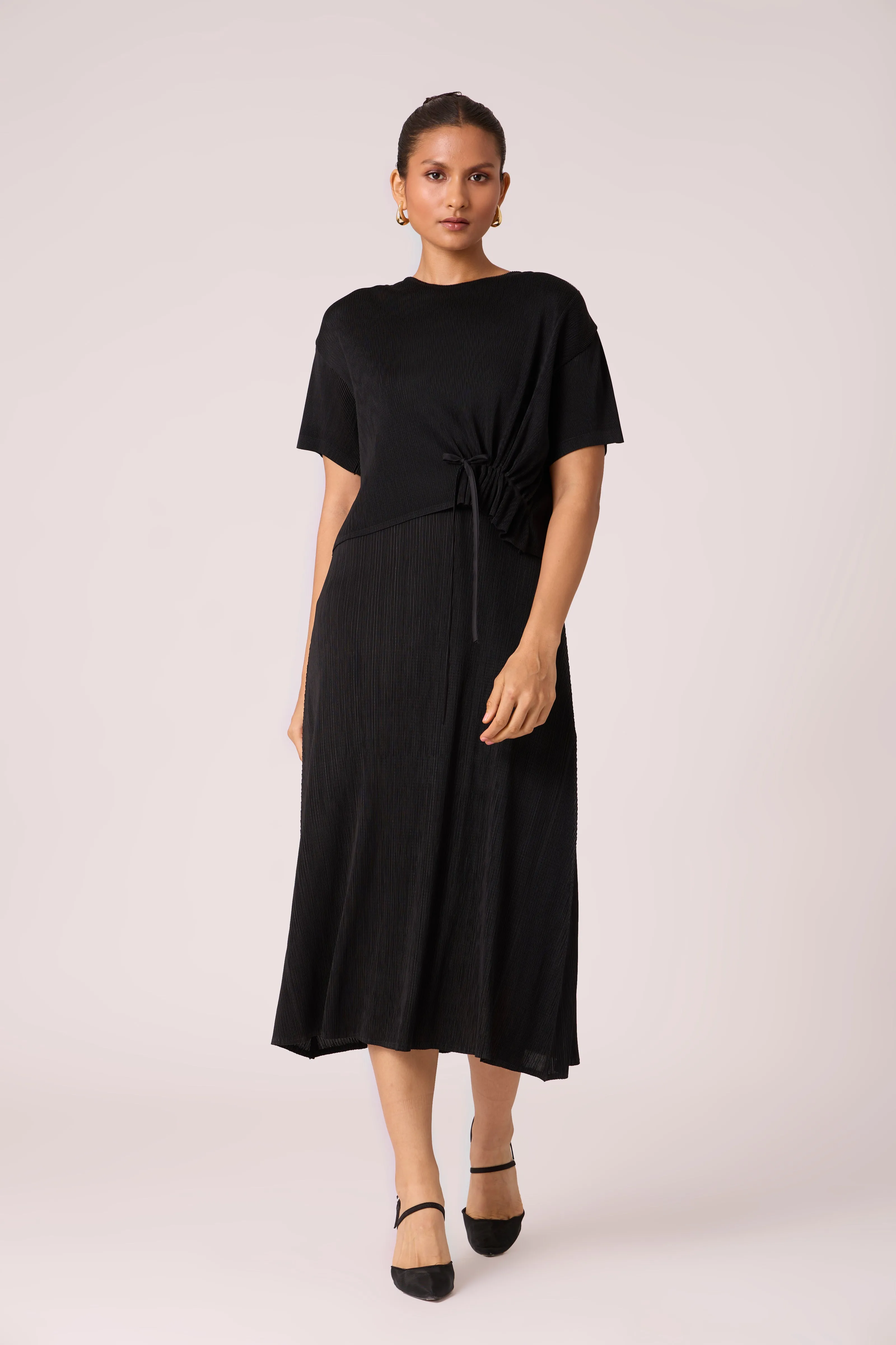 Elsie Cape Dress - Black