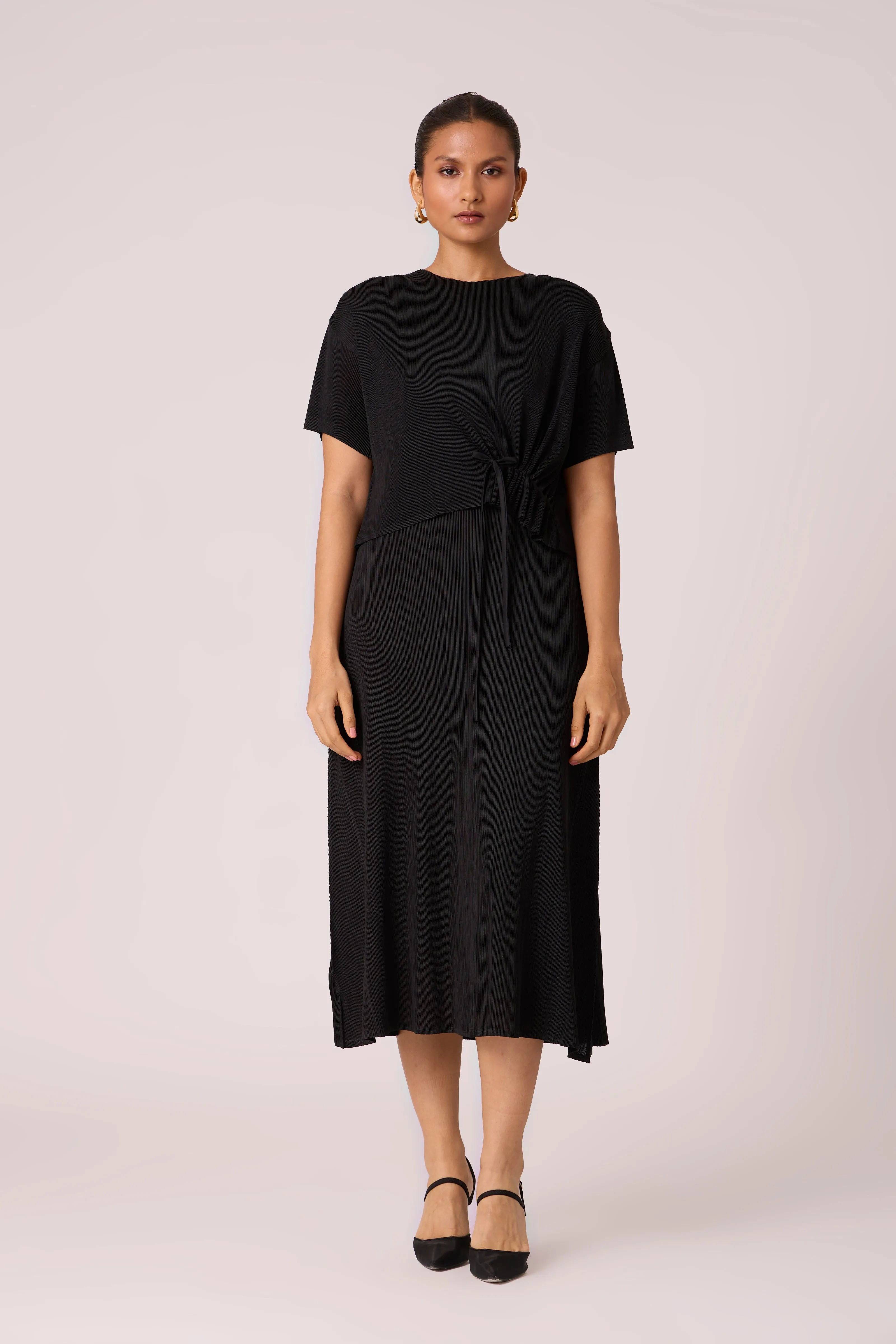 Elsie Cape Dress - Black