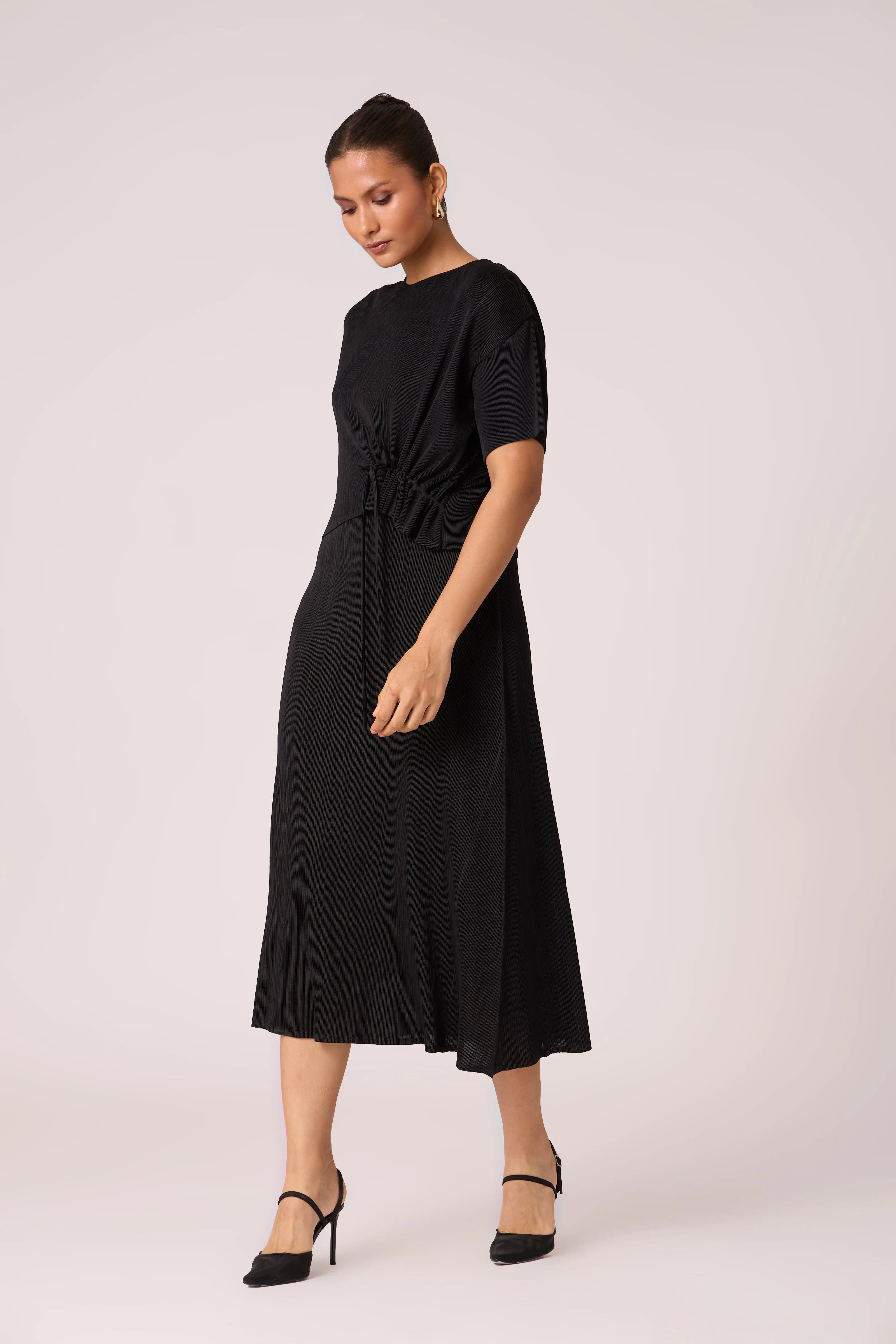 Elsie Cape Dress - Black