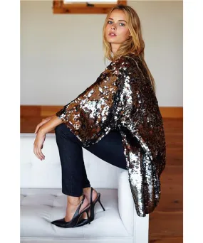 Emerson Fry Gunmetal Sequin Jacket