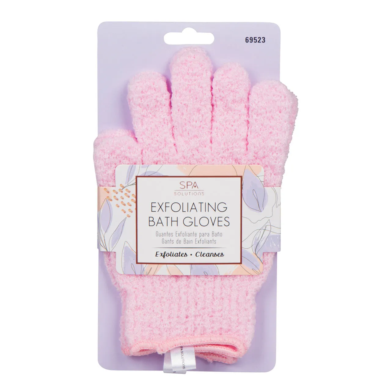 EXFOLIATING BATH GLOVES: PINK