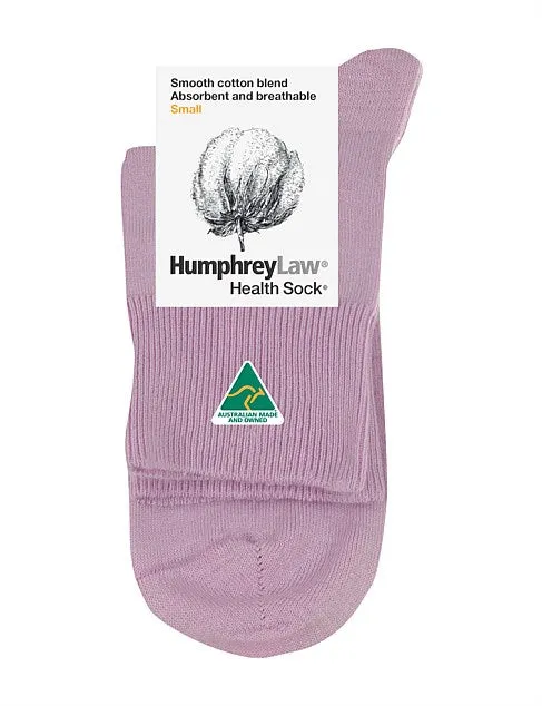 Fine Cotton Short Leg Sock in Lavender Pink - Aussie Made