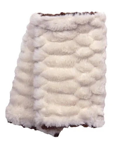 Fingerless / Texting Gloves, Reversible - Plush Faux Fur in Falkor (Sold Out!)