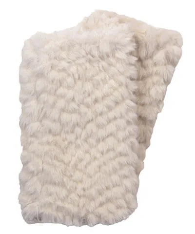 Fingerless / Texting Gloves, Reversible - Plush Faux Fur in Falkor (Sold Out!)