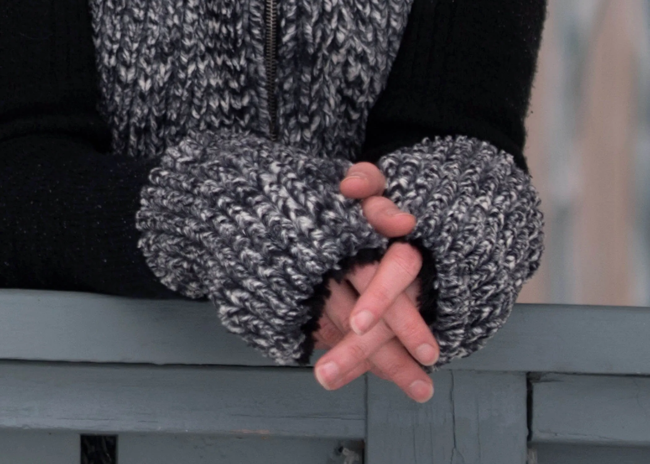 Fingerless / Texting Gloves, Reversible - Plush Faux Fur in Falkor (Sold Out!)